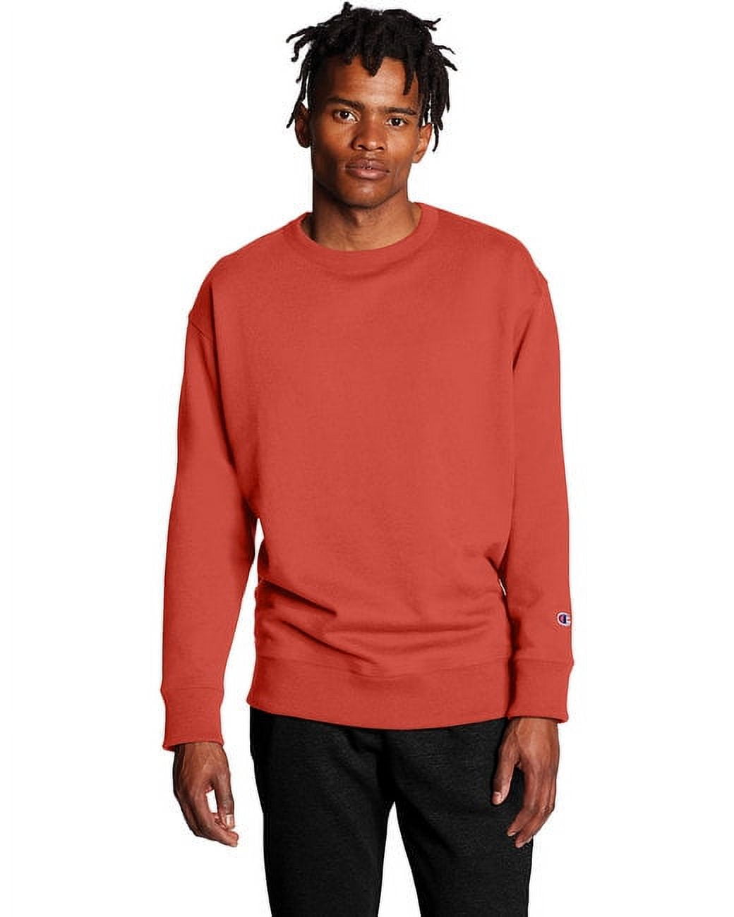 Champion Mens Powerblend Crewneck Sweatshirt Red River Clay 2XL Walmart
