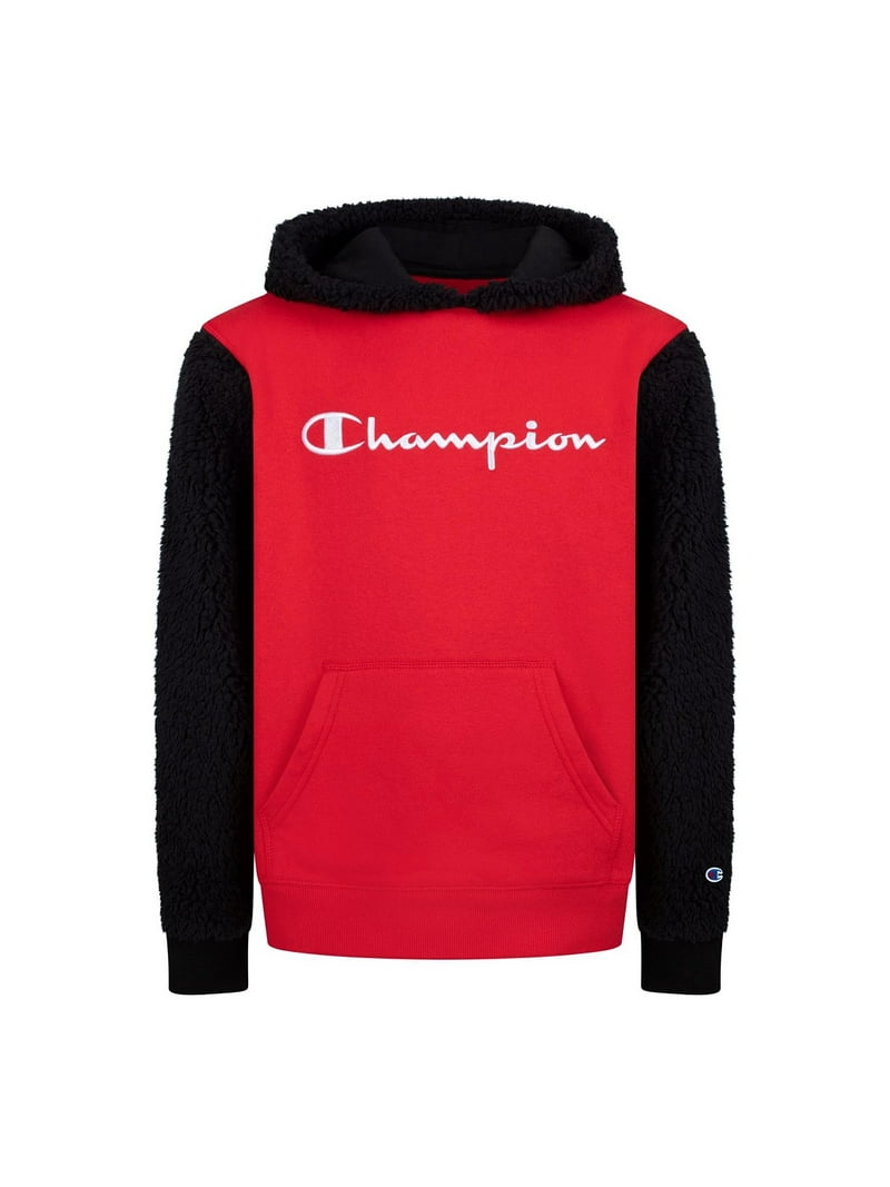 Champion Youth Sweatshirt Hoodie, Big Boys Sherpa Colorblocked