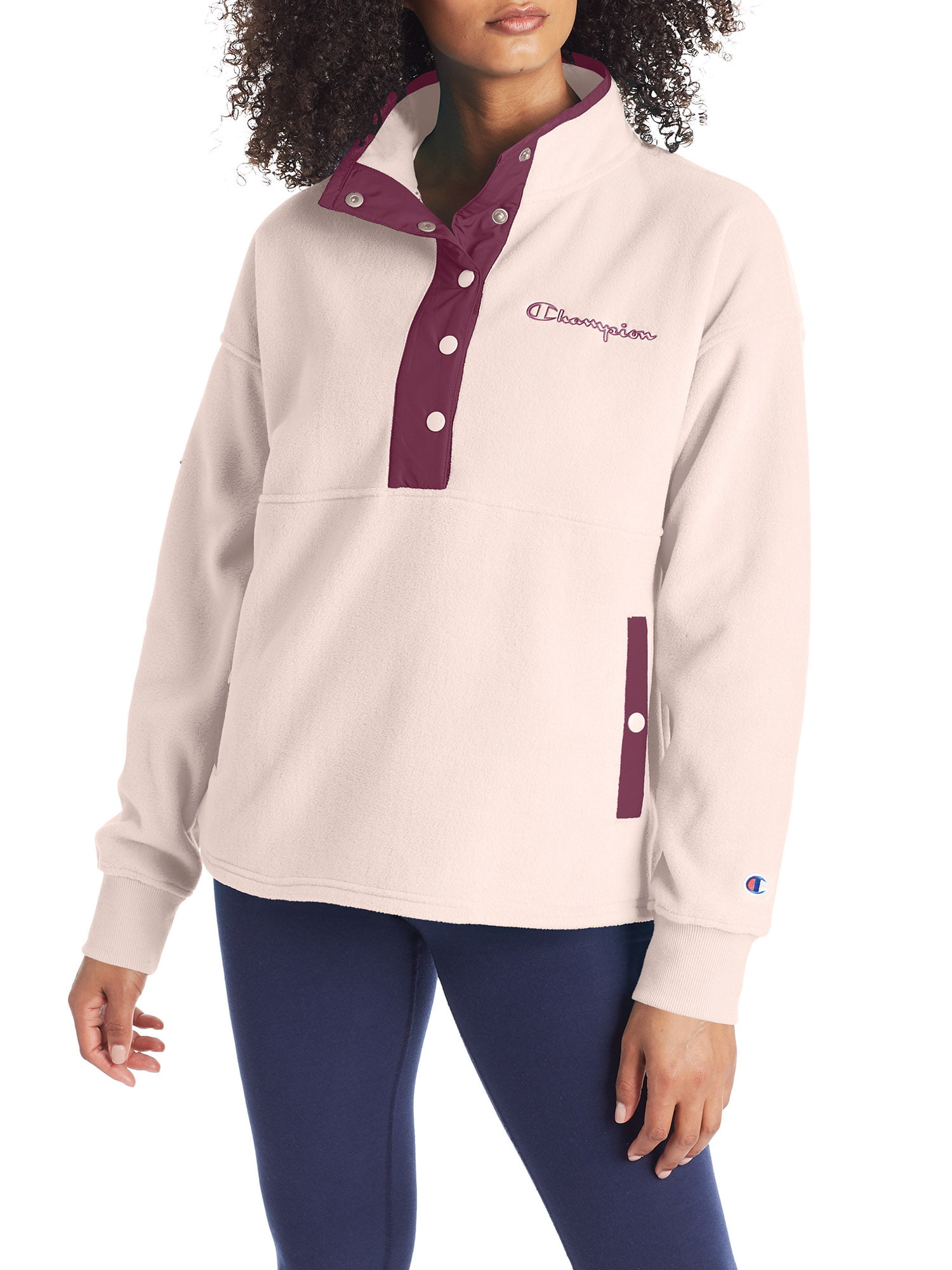 (Women\'s) Snap Pullover Front Champion