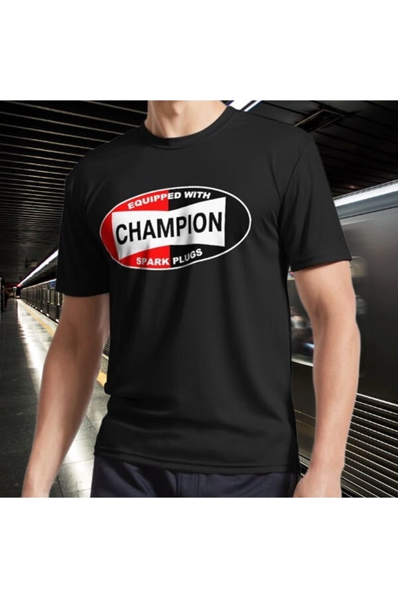 Champion Spark Plug Logo Funny Logo Unisex Men's Size Mode American T-Shirt