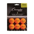 thumbnail image 1 of Champion Sports 1 Star Table Tennis Ball Pack - Orange Ping Pong Balls, Set of 6, with 40mm Seamless Design - Recreation Table Tennis Equipment, Accessories, 1 of 8
