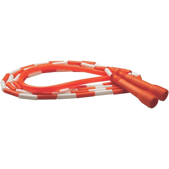 Champion Sports Deluxe XU Beaded Jump Rope, 10'L, Orange/White