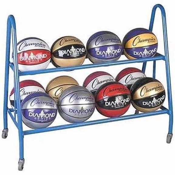 Champion Sports 12 Ball Cart, Royal