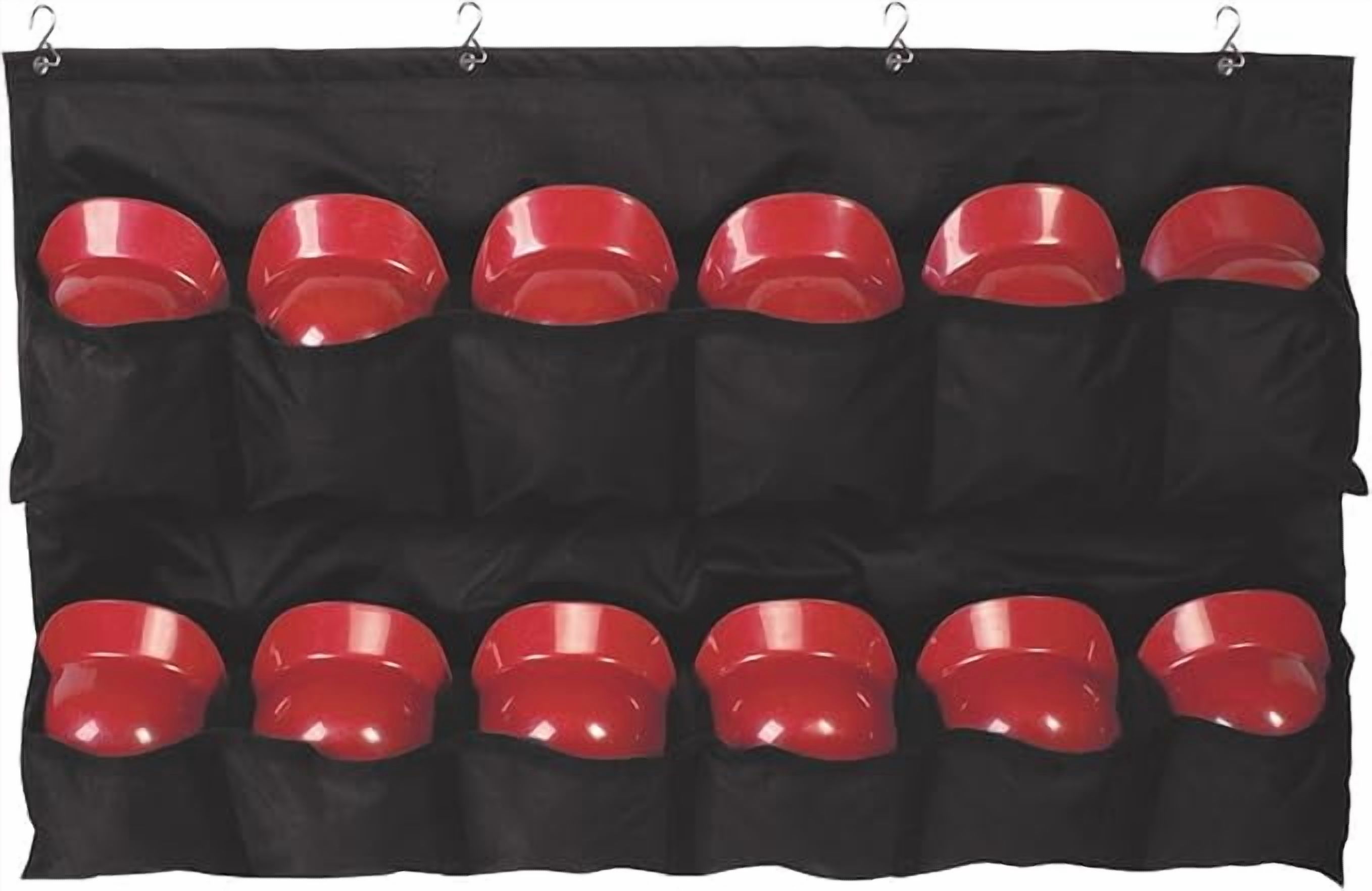 Champion Sports Heavy Duty Nylon Hanging/Folding Team Helmet Bag with Hanging Hooks and Carry Handle - Holds 12 Helmets