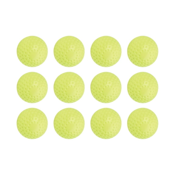 Champion Sports 12" Dimpled Pitching Machine Softballs - | PU Construction - Hand-Eye Coordination, Hitting and Fielding Practice - Indoor/Outdoor Use - Pack of 12