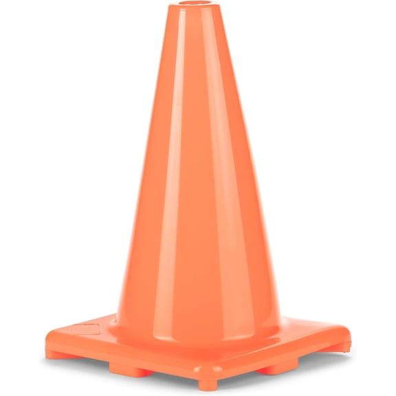 Champion Sports High Visibility Flexible Viny Cone for Athletics and Social Distancing, Orange, 12 Inch