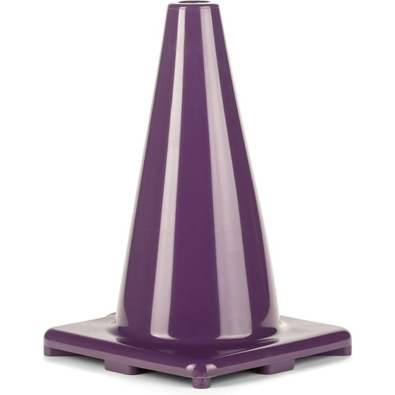 Champion Sports High Visibility Flexible Viny Cone for Athletics and Social Distancing, Purple, 12 Inch