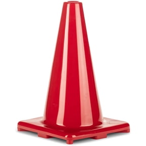 Champion Sports 12" High Visibility Flexible Vinyl Cone for Athletics, Practices and Social Events, Red