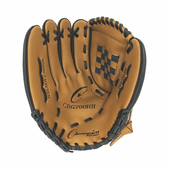 Champion Sports 13" Physical Ed. Glove - Soft Leather Front and Nylon Mesh Back for Comfort Grip | Adjustable Strap with Velcro® Closure | Closed Basket Web | Age: H.S.-Adult | Left-Handed Glove