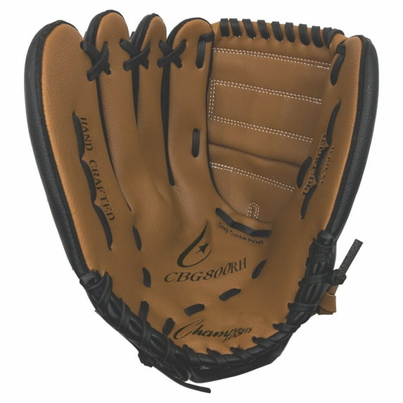 Champion Sports 11" Physical Ed. Glove - Soft Leather Front and Nylon Mesh Back for Comfort Grip | Adjustable Strap with Velcro® Closure | Double Bar Open Web | Age: Elementary | Right-Handed Glove