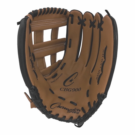 Champion Sports 13" Glove | Synthetic Leather Front and Back | Double Bar Open-Web and Conventional Back Design | Deep Set Pocket | Age: Adult Large-High School | Right-Handed Glove