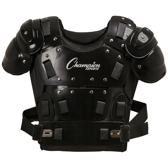 Champion Sports 13" Outside Plastic Shield Pro Model Umpire Chest Protector - Soft Foam Padded Chest Protector - Adult