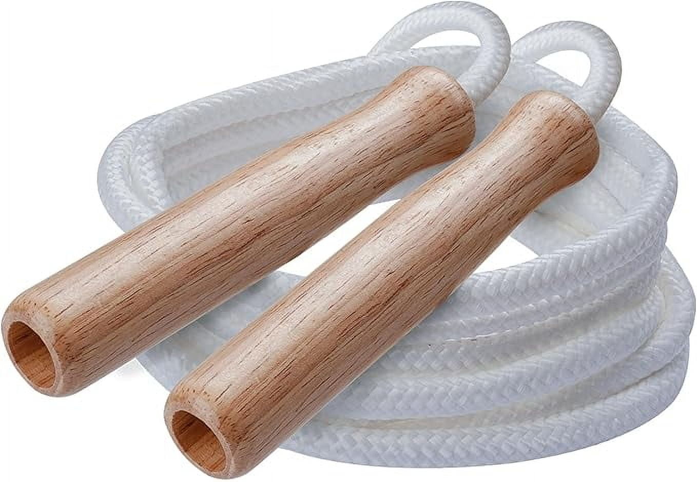 Champion Sports SR Series Classic Nylon Jump Rope with Wood Handles, 16 ...