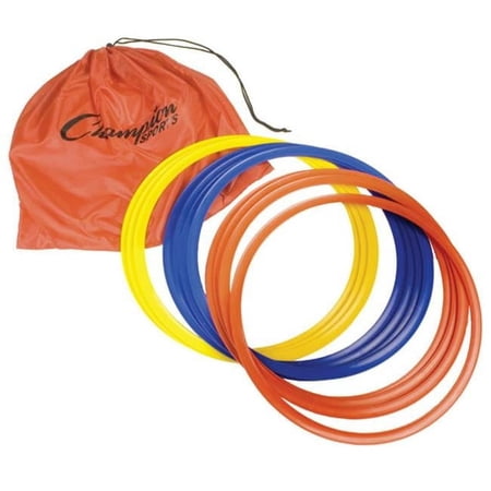 Champion Sports 16 in. Speed Ring Set, 4 Red & Yellow & Blue