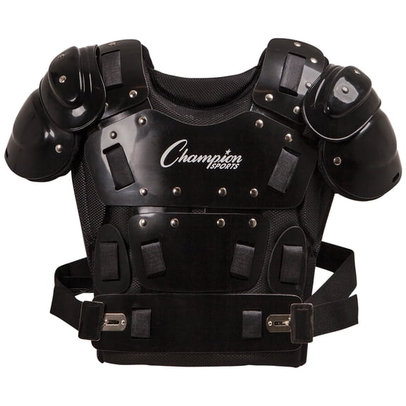 Champion Sports 17" Outside Plastic Shield Pro Model Umpire Chest Protector - Soft Foam Padded Chest Protector - Adult