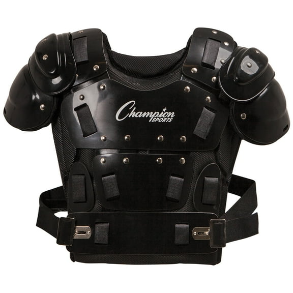 Champion Sports 17" Outside Plastic Shield Pro Model Umpire Chest Protector - Soft Foam Padded Chest Protector - Adult