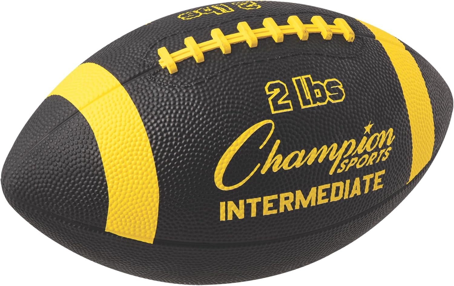 Champion Sports Intermediate Size 2lb Weighted Training Football, Yellow/Black