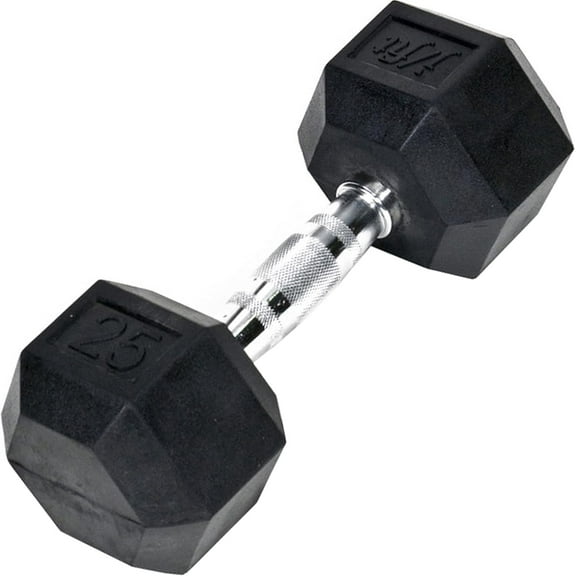 JFIT Rubber Hex Dumbbells - 8 Size Options - Hex Shaped Heads Prevent Rolling and Injury - Ergonomic Hand Weights for Exercise, Muscle, Strength and Weight Training