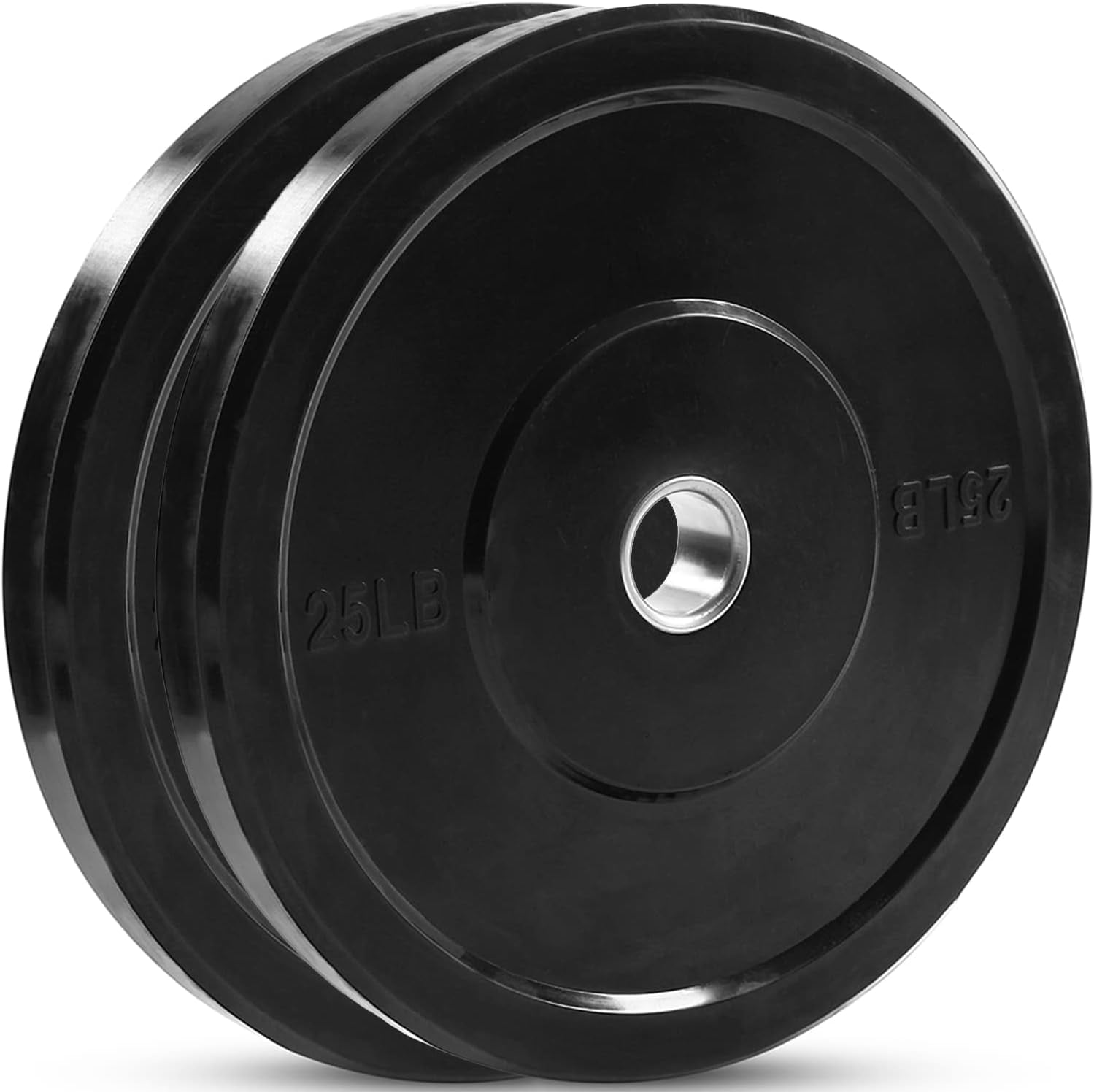 JFIT Olympic Bumper Weighted Plate 2”, Set of 2 Plates, 25 LB Pair