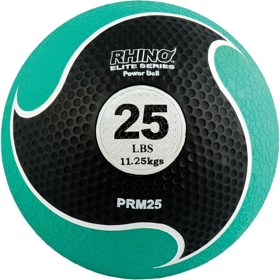 Champion Sports Rhino Elite Medicine Ball (25 pounds), Green, 11" D