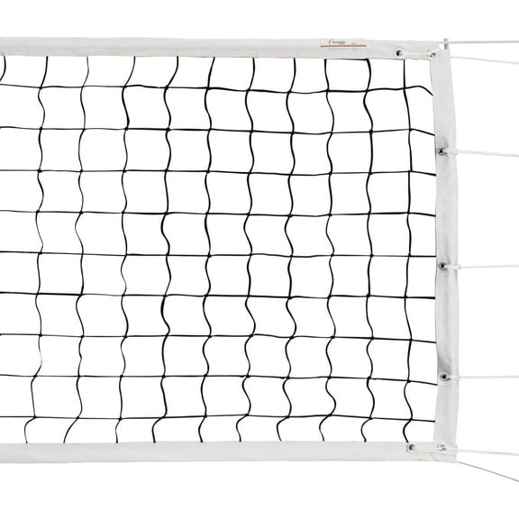 Champion Sports VN600 Official Tournament and Olympic Sized Volleyball Nets, Tournament (32' x 3'),Black/White