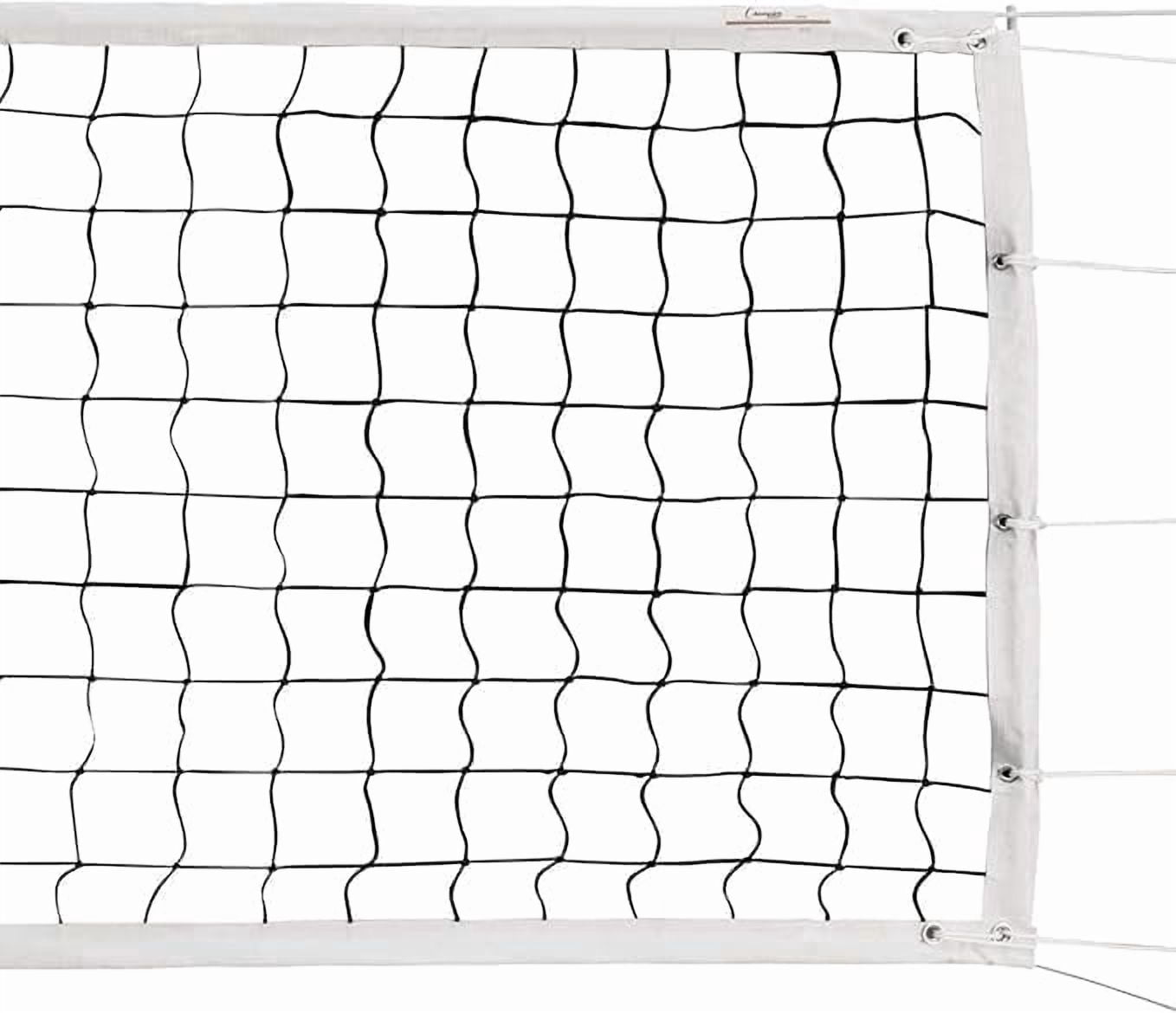 Champion Sports Official Volleyball Net Set, Olympic-Sized 32 x 3 ⅛ feet, 3mm Nylon Netting, for Tournament Play - Durable, Professional Volleyball Nets - Premium Training Equipment