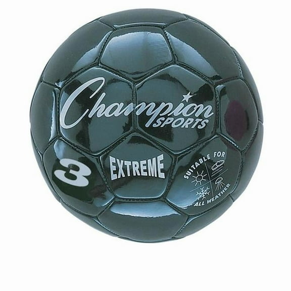 Champion Sports  3 Size Extreme Series Soccer Ball - Black