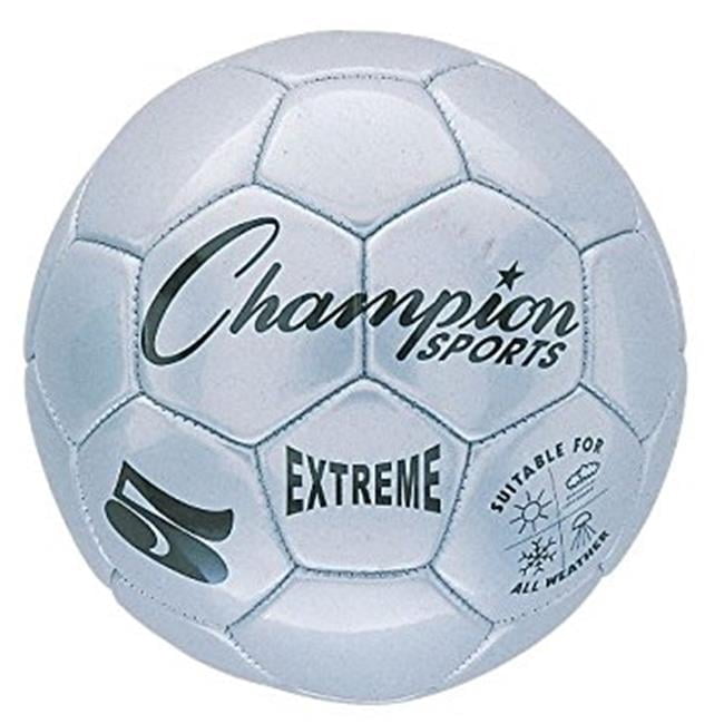 Champion Sports  3 Size Extreme Series Soccer Ball - Silver