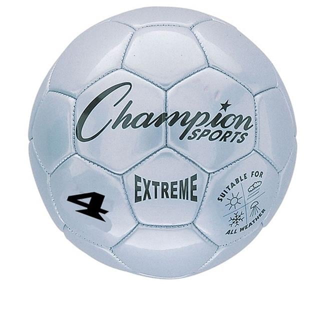 Champion Sports  4 Size Extreme Series Soccer Ball - Silver