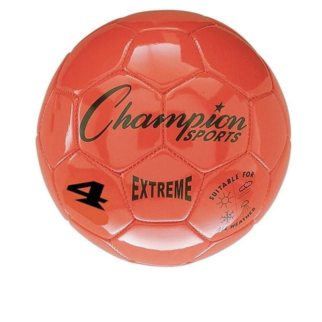 Champion Sports  4 Size Extreme Series Soccer Ball - orange