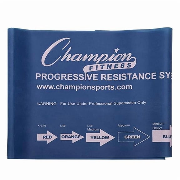 Champion Sports  4 ft. Therapy & Exercise Flat Band - Indigo - Heavy