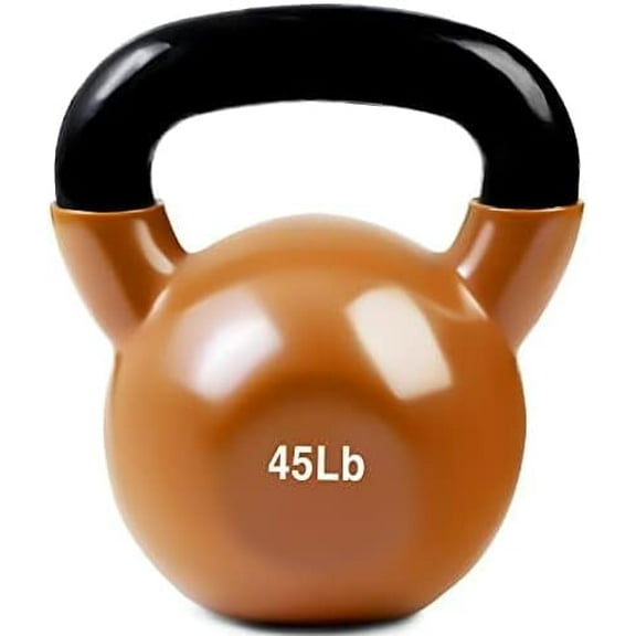 JFIT Kettlebell Weights Vinyl Coated Iron, 45 LB