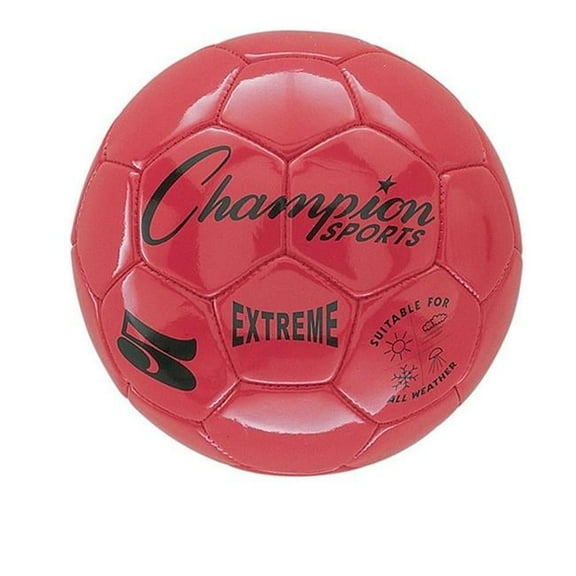 Champion Sports  5 Size Extreme Series Soccer Ball - Red