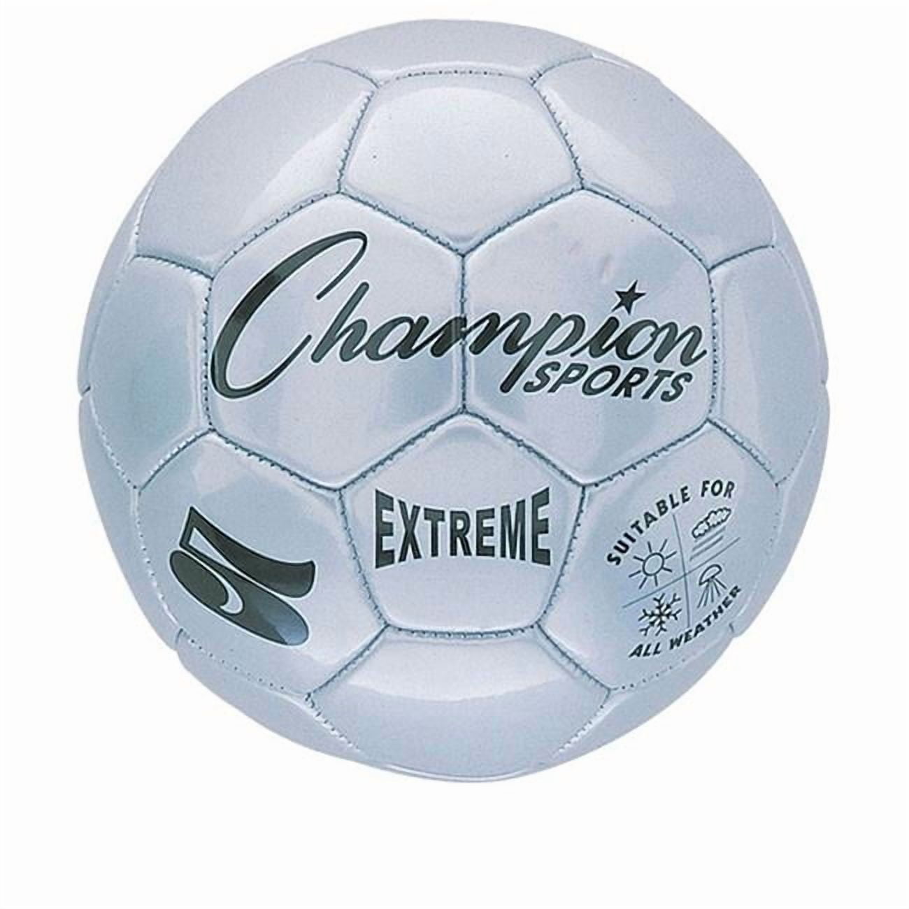 Champion Sports  5 Size Extreme Series Soccer Ball - Silver