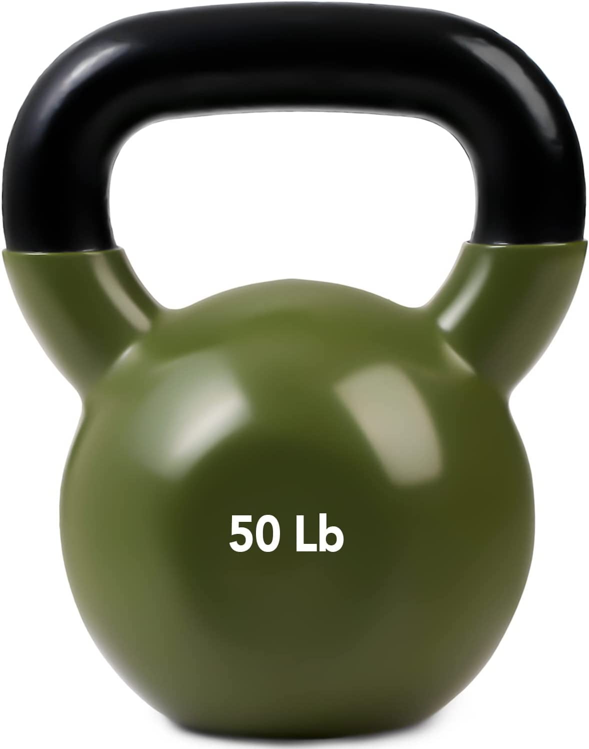 JFIT Kettlebell Weights Vinyl Coated Iron, 50 LB