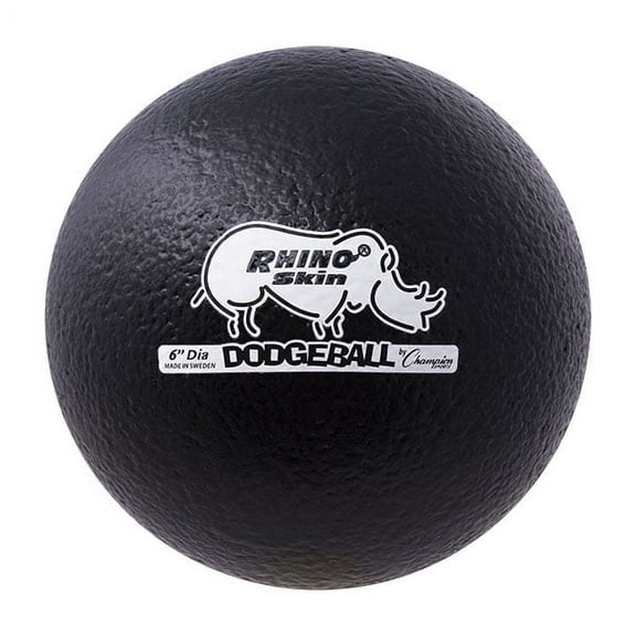 Champion Sports Rhino Skin Dodgeball , Black, 6 Inch