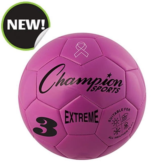 Champion Sports  7.25 in. Extreme Series Size 3 Soccer Ball, Pink