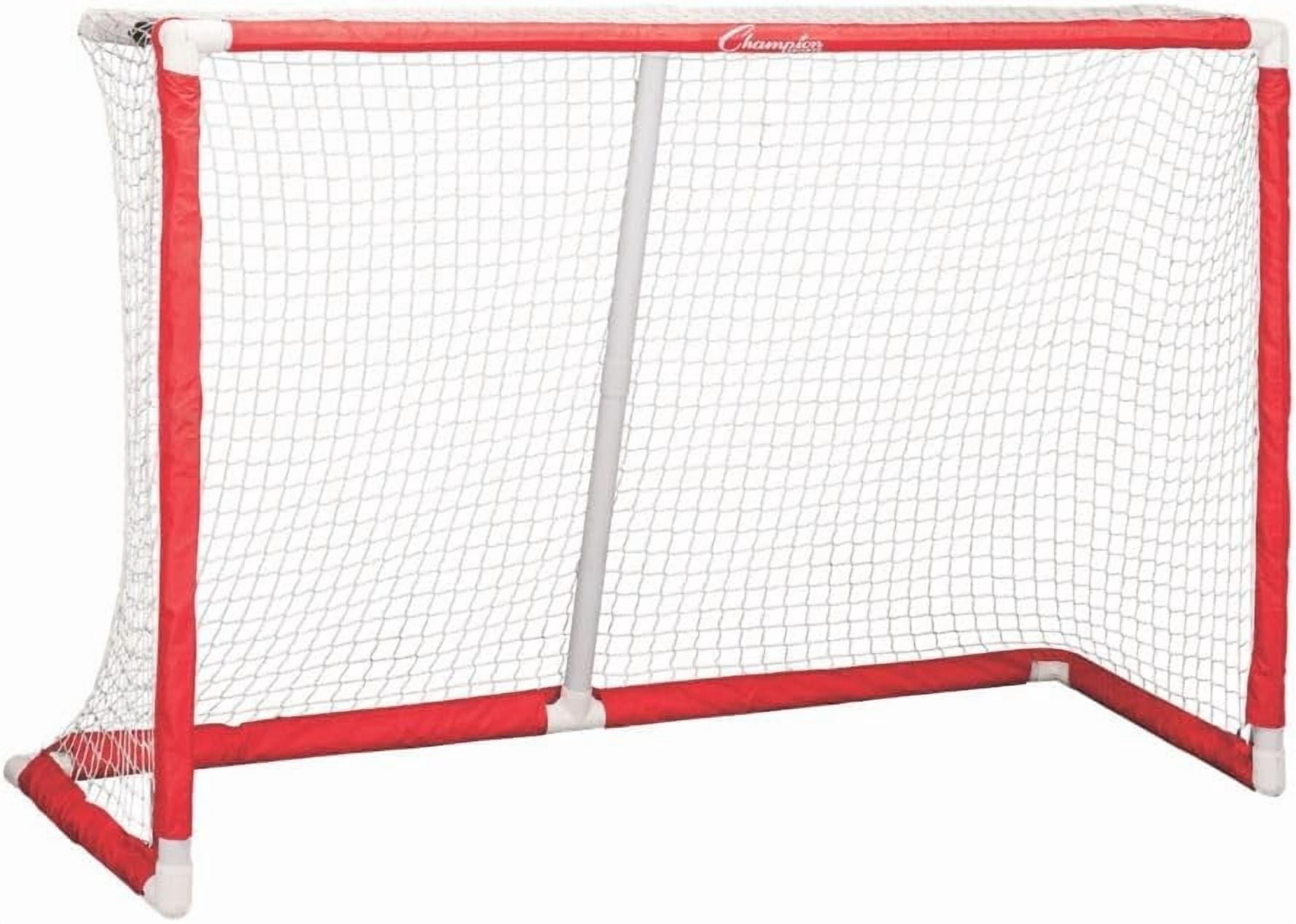 Champion Sports Floor Hockey Collapsible Goal (Red, 72 x 48 x 24-Inch ...
