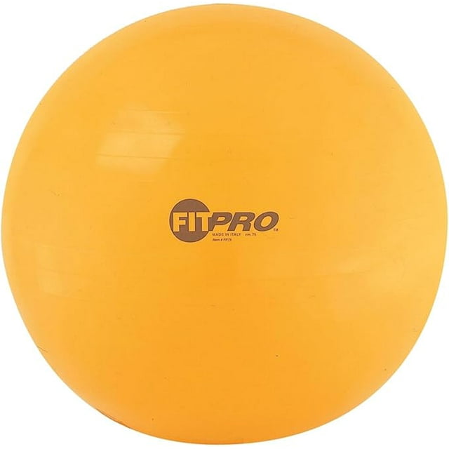 Champion Sports Exercise, Stability, Balance Ball, 75 cm, Yellow - Premium Quality, Pop-Resistant Gym Medicine Balls for Strength and Core Training, Rehab, Workout, Pilates, Pregnancy, Stretching