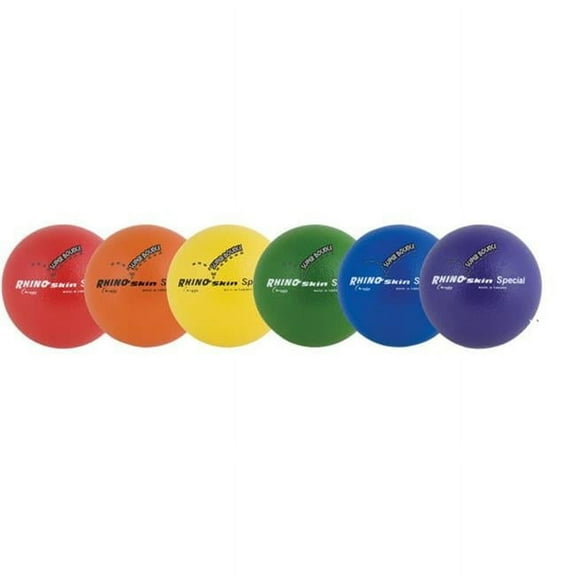 Champion Sports  8.25 in. Rhino Skin Ball Set, Multicolor - Set of 6