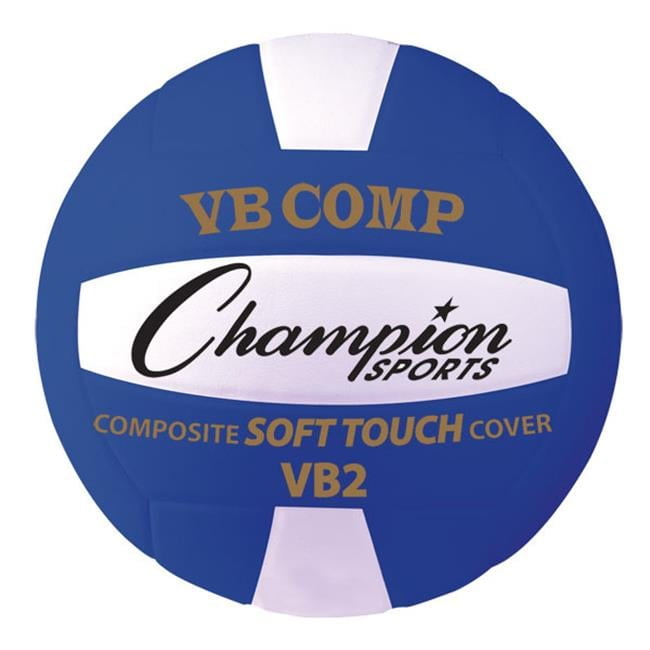 Champion Sports  8.25 in. VB Pro Comp Series Volleyball, Blue & White