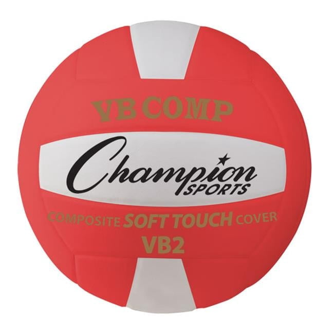 Champion Sports  8.25 in. VB Pro Comp Series Volleyball Red & White