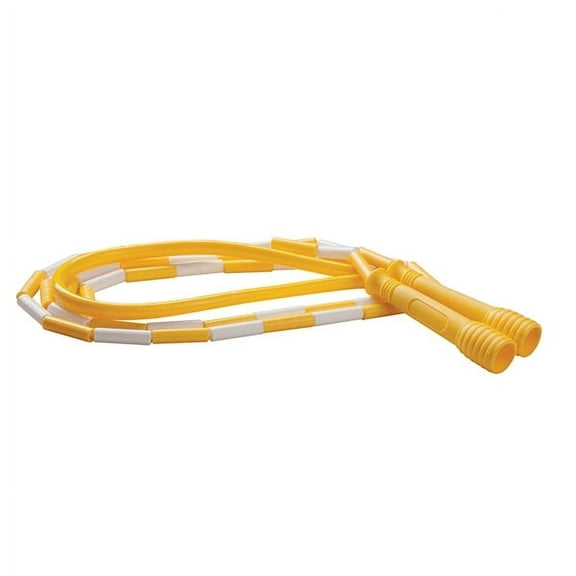 Champion Sports Deluxe XU Beaded Jump Rope, 8'L, Yellow/White
