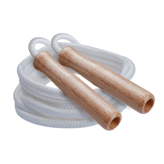 Champion Sports Heavyweight Nylon Ball Bearing Speed Jump Rope with Wood Handles, 9-Feet (Single)