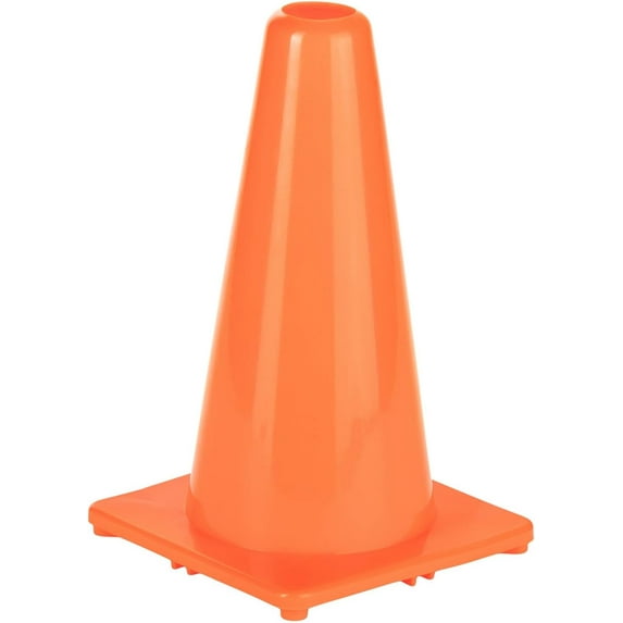 Champion Sports High Visibility Flexible Viny Cone for Athletics and Social Distancing, Orange, 9 Inch