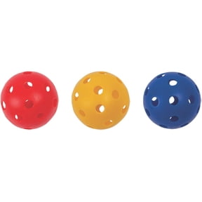 Champion Sports 9" Hollow Plastic Baseball Set - Athletic Baseball Equipment - Practice Baseballs Plastic Hollow - Regulation Size Balls -Fun for All Ages- Lightweight/Durable -Set of 3
