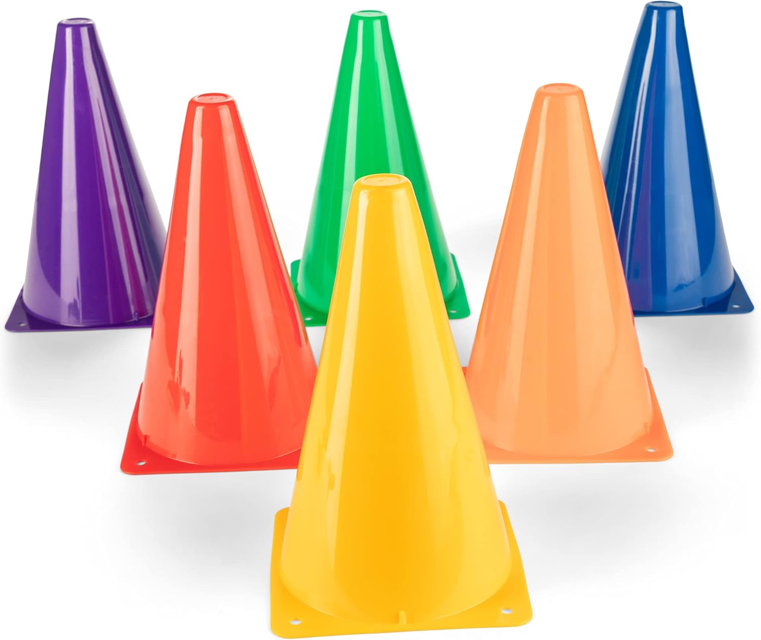 Champion Sports 9" High-Visibility Plastic Cone Set