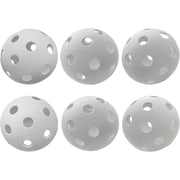 Champion Sports 9" Regulation Size Hollow Plastic Baseballs – Lightweight, Durable Practice Balls for All Ages – White – Pack of 6
