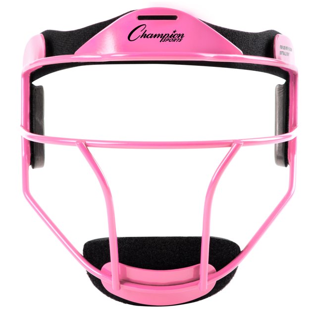 Champion Sports Adult Size Softball Face Mask Head Gear, Pink