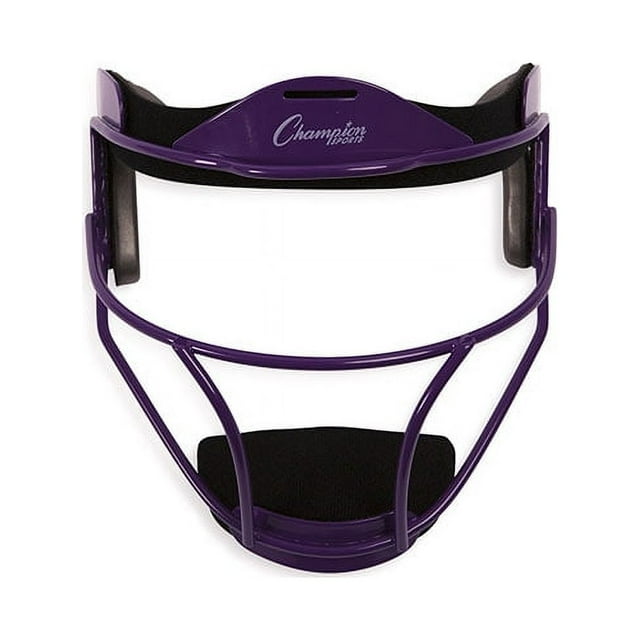 Champion Sports Adult Size Softball Face Mask Head Gear, Purple